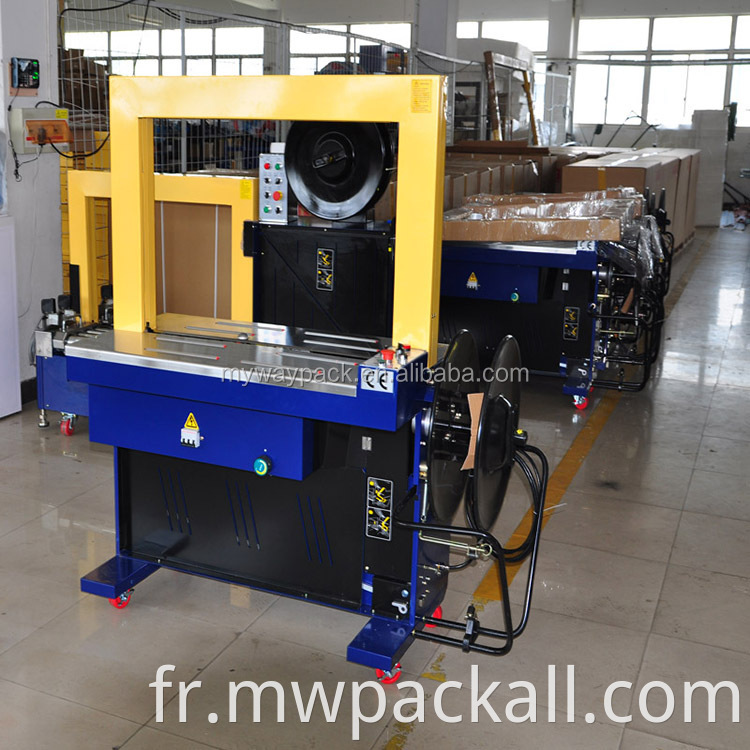 Machine de cerclage semi-automatique de haut niveau Machine de cerclage de carton en acier en plastique avec ruban PP